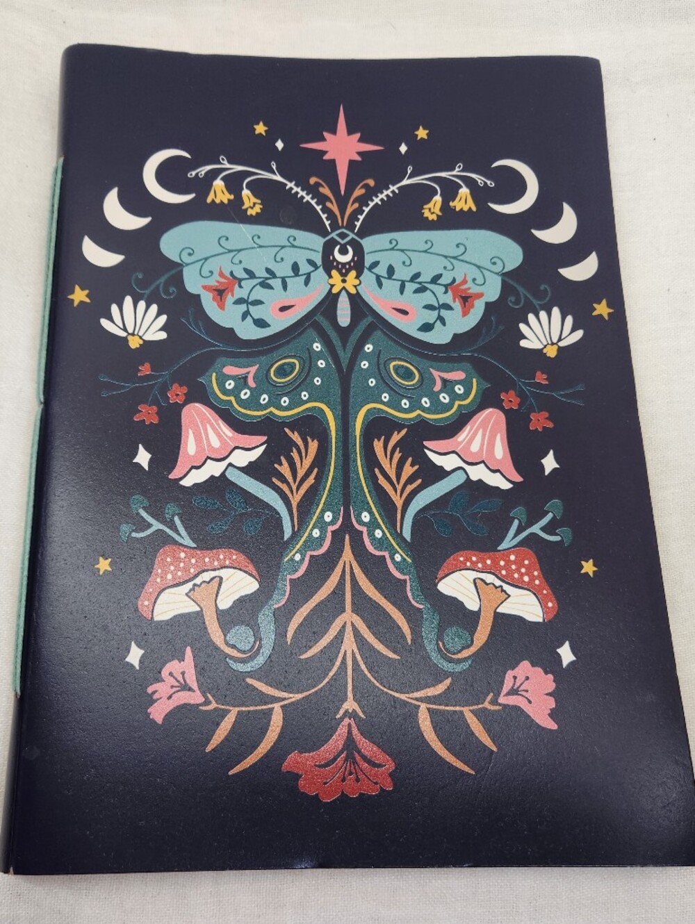 Earthbound Drawing Journal Mushrooms Leather & Handmade Paper